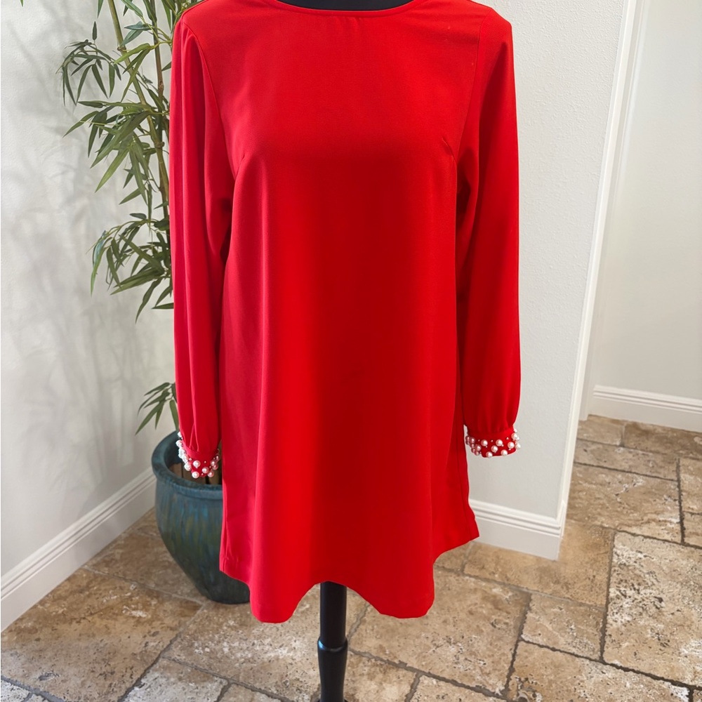 Red Long Sleeve Dress